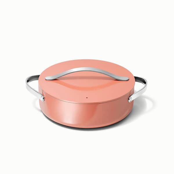 CARAWAY HOME Cookware+ 6 qt. Terracotta Ceramic Nonstick Rondeaus with Lid