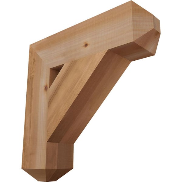 Ekena Millwork 5.5 in. x 24 in. x 24 in. Western Red Cedar Traditional Craftsman Smooth Bracket