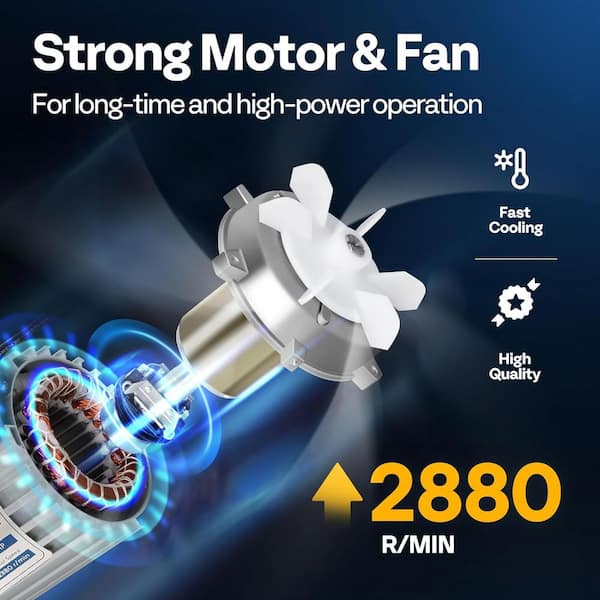 VIVOHOME VH1786 1.5 HP 14. 4CFM 2 Stage HVAC Vacuum Pump And 4 Way Manifold Gauge Kit With 5 Ft. Hoses For R134a R12 R22 R502 R410A