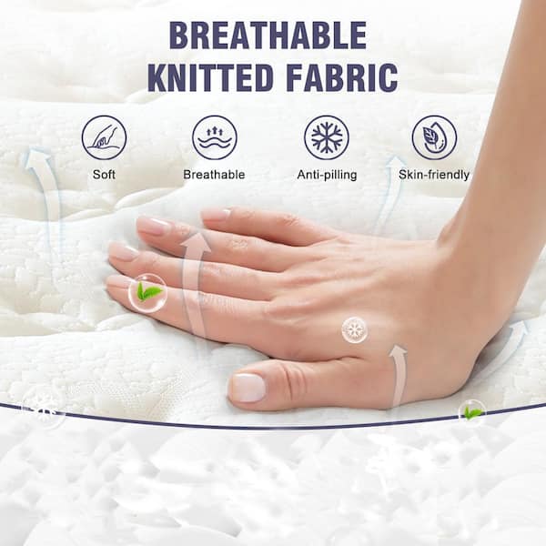 Hybrid Mattress Series Queen Medium Firm 12 in. Bed-in-a Box Mattress, Pillow Top, Pocket Spring