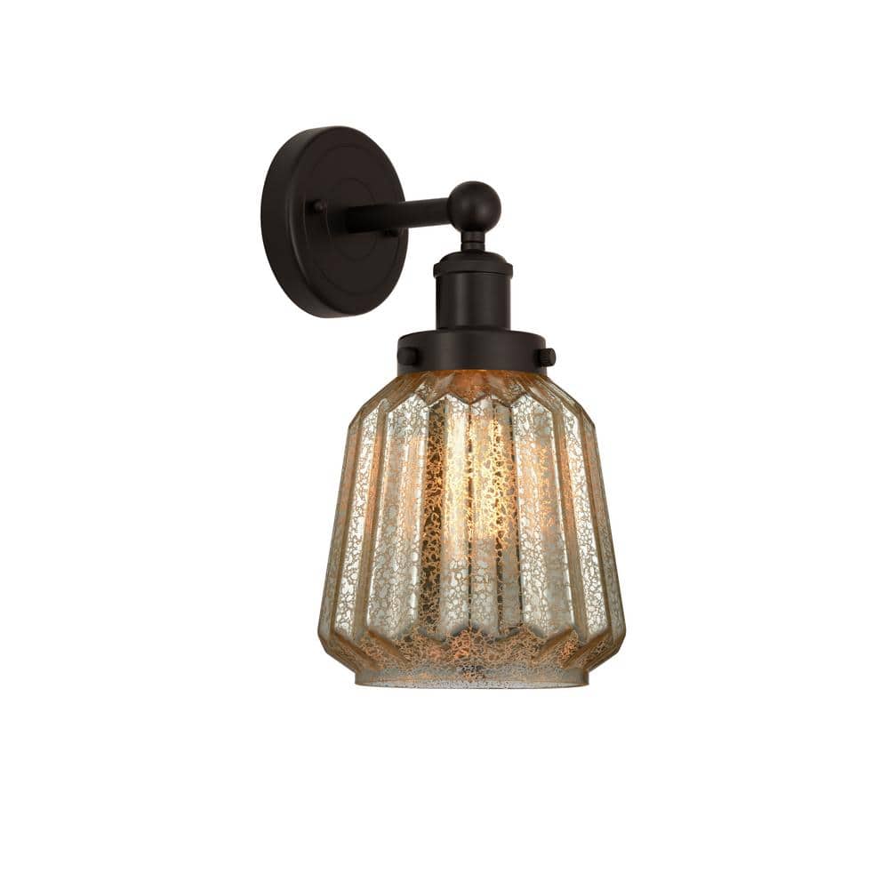 Chatham 1-Light Oil Rubbed Bronze, Clear Wall Sconce with Clear Glass Shade price history on PriceWatchPro