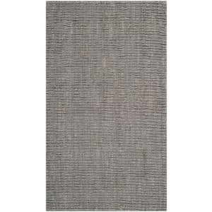 Natural Fiber Light Gray Doormat 3 ft. x 5 ft. Solid Area Rug