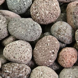 10 lbs. Red 2 in. to 4 in. Round Lava Rock - Fire Rock for Fire Pits and Fireplaces