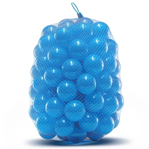 Machrus Upper Bounce Blue Crush Proof Plastic Trampoline Pit Balls (100Pack)