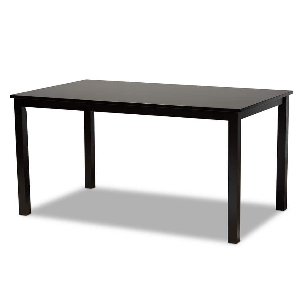Dori 6-Piece Grey Fabric & Dark Brown Wood Dining Set