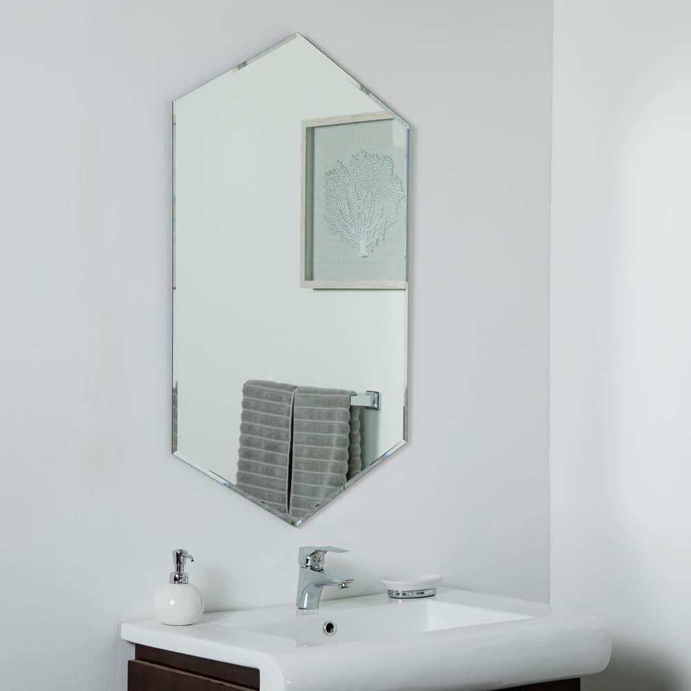 Decor Wonderland 24 In W X 40, Bathroom Frameless Mirror Decor