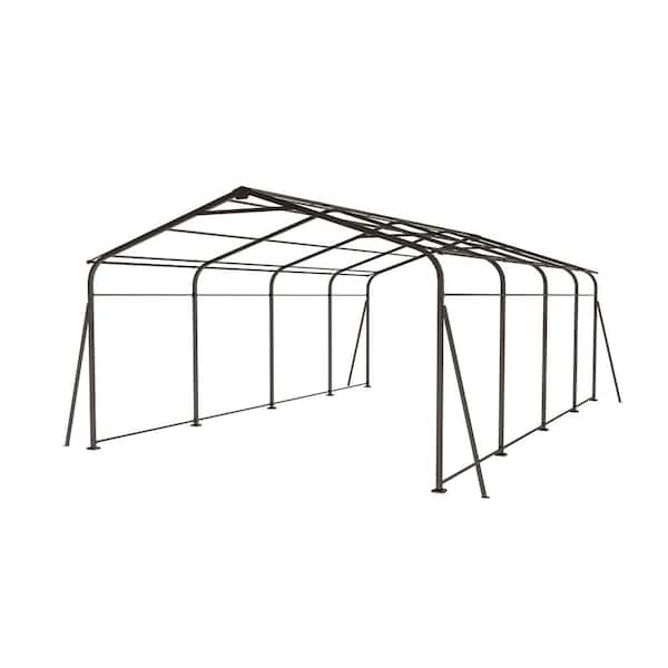 12 ft. x 20 ft. Galvanized Steel Carport Outdoor Heavy Duty Canopy Multi-Use Garage Shed for Car and Truck, Carport Kit