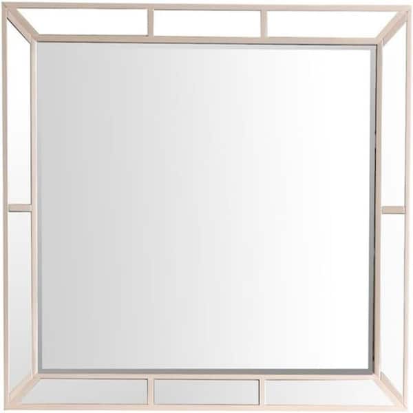 HOME IMPORTS EMPORIUM White 40 in. W x 4 in. H Rectangle Framed Mirror