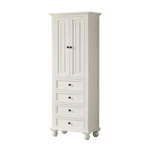 Thompson 24 in. W x 68 in. H x 16 in. D Bathroom Linen Storage Cabinet in French White