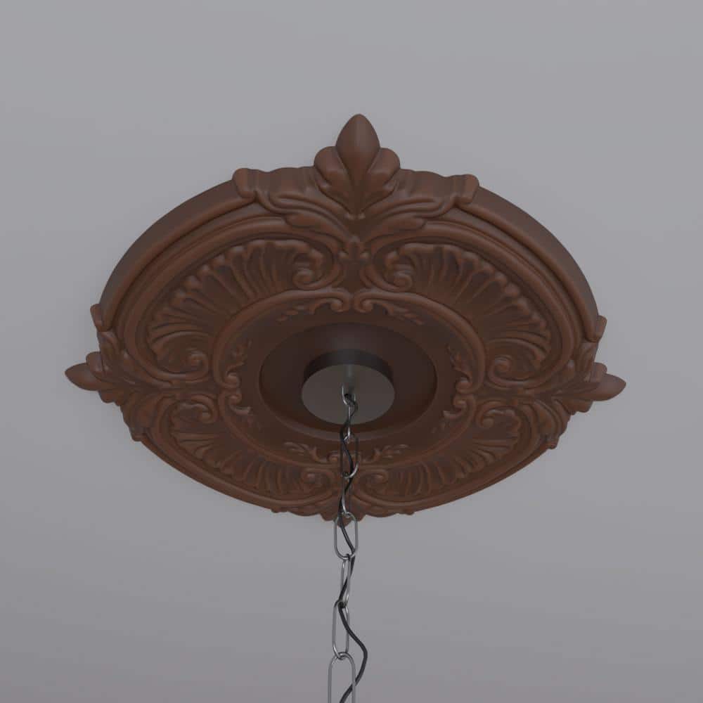 Attica 19" Universal Aged Metallic Rust PVC Ceiling Medallion