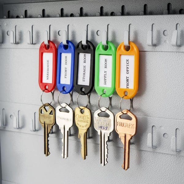 Plastic Key Tags Pack 50 Multi-Colour 