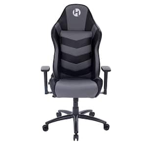 Black and Gray Molded Foam Ergonomic Adjustable Seat Height Swivel Racing Gaming Office Chair with Arms