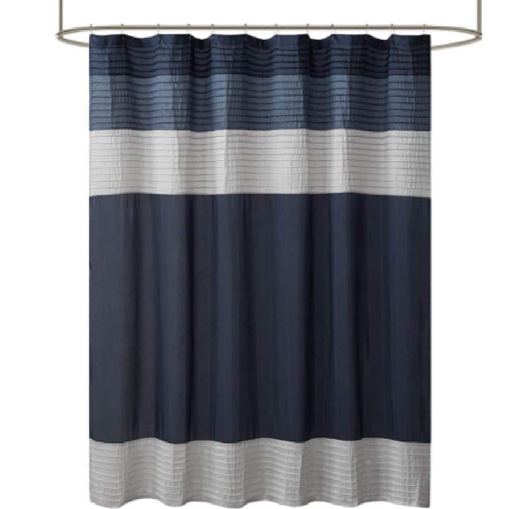 Lightweight 72 in. W x 72 in. L Faux Silk Polyester Shower Curtain Sets in 