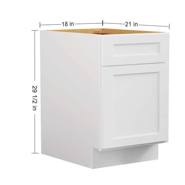 Shaker Style Ready to Assemble 2-Drawer File Base Cabinet 18 in. W x 29-1/2 in. H x 21 in. D
