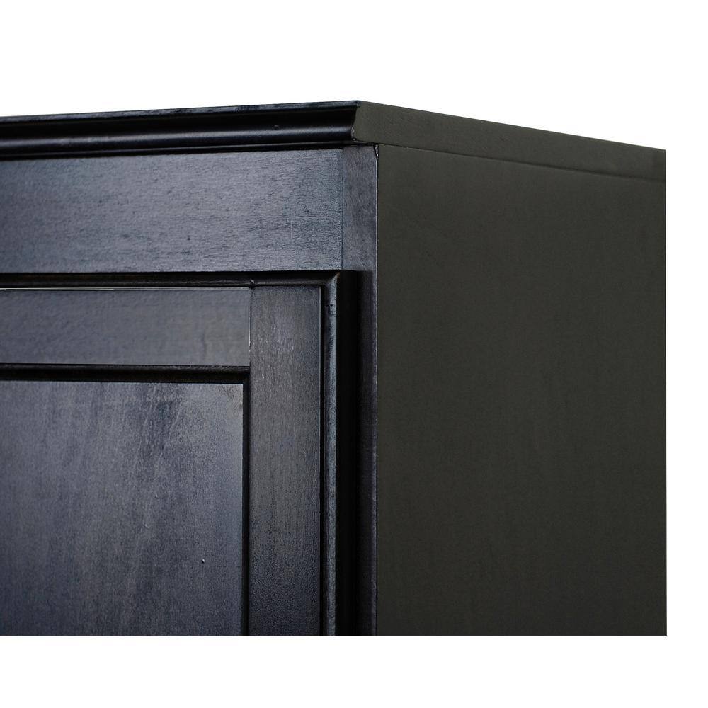 Espresso 60" Wood Storage Cabinet with Adjustable Shelves