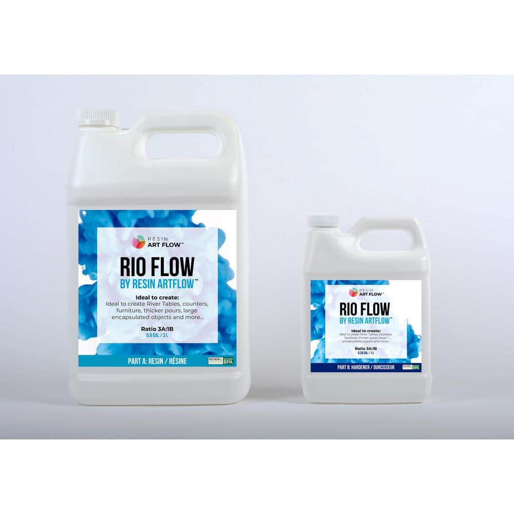 RESIN ART FLOW 1 Gal. - Arte Crystal Clear Epoxy Resin For Thin Coating And  Encasing of Smaller Objects ARTEKIT-AR-0026-003 - The Home Depot