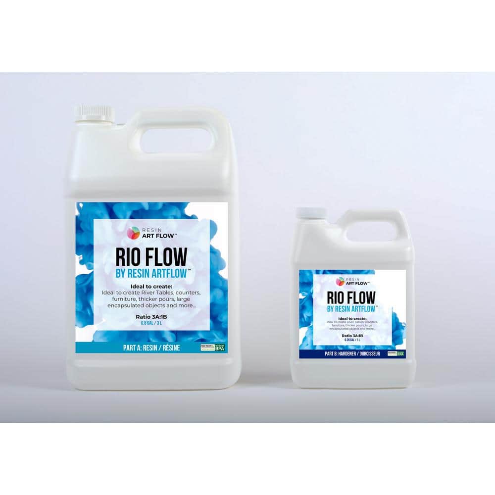 1.06 Gal. - RIO FLOW Crystal Clear Epoxy Resin For Thicker Pours, Woodworke