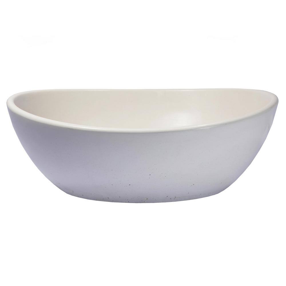 Eden White Ceramic Oval Bathroom Sink