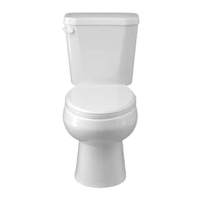 2-Piece 1.28 GPF Toilets Single Flush Round Soft close Toilet in White Seat Included 12 Rough-in Bathroom Toilet
