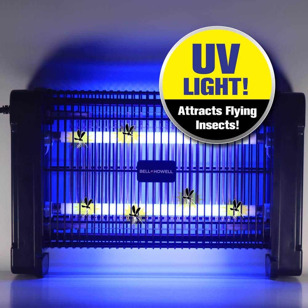 Bell + Howell Monster Zapper - Attracts and Kills Houseflies, Mosquitoes, Gnats - Indoor Bug Zapper