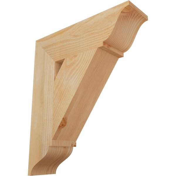 Ekena Millwork 6 in. x 26 in. x 22 in. Douglas Fir Traditional Rough Sawn Bracket