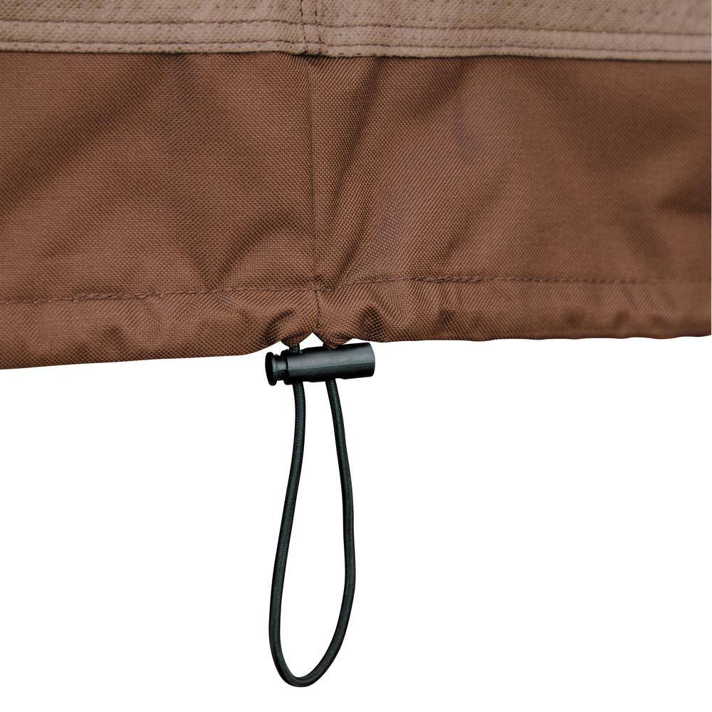 Beige and Brown Water-Resistant 100 Inch Patio Table Cover