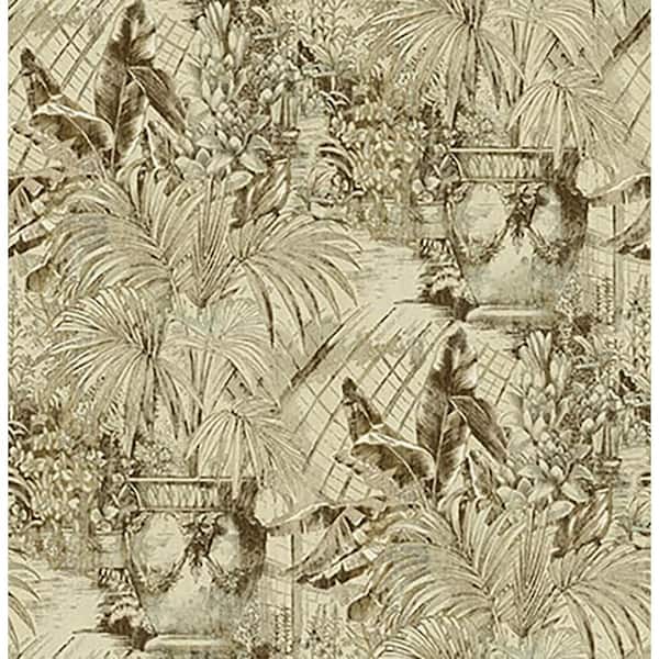 Porto Santo Toile Rattan Vinyl Peel and Stick Wallpaper Roll (Covers 30.75 sq. ft. )