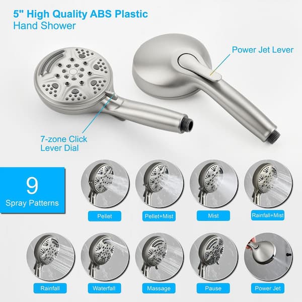 【新品】COREFIT HEAD D & Bath Combo セット Satico 2-Handle 9-Spray Tub and Shower Faucet and Handheld Combo