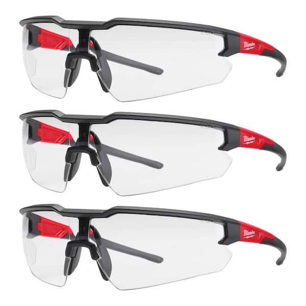 Milwaukee Safety Glasses with Clear Anti-Scratch Lenses (3-Pack)