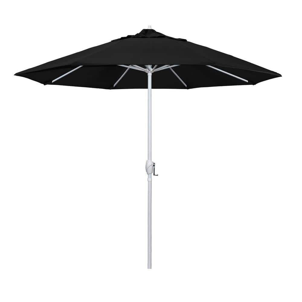 9 ft. Matted White Aluminum Market Patio Umbrella Auto Tilt in Black Olefin price history on PriceWatchPro