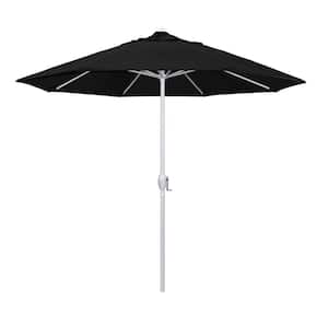 9 ft aluminum auto tilt patio umbrella in black olefin 9 ft. Black Aluminum Market Patio Umbrella Auto Tilt in Black Olefin