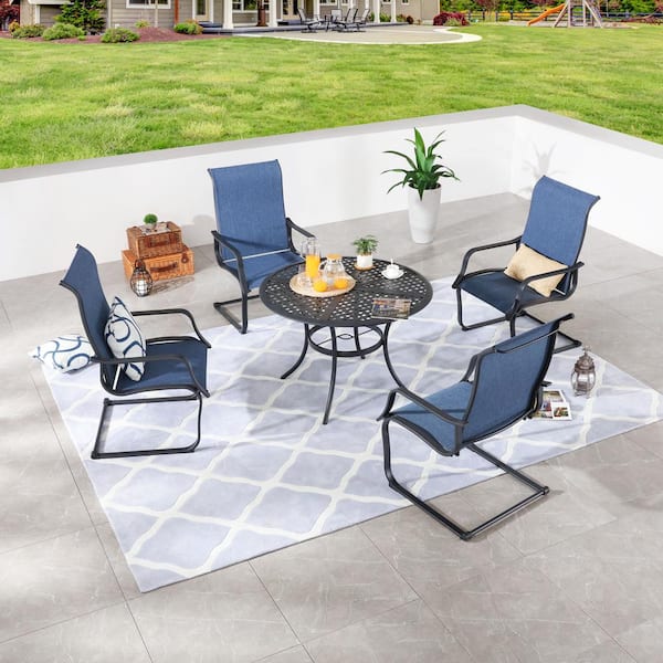 Patio Festival 5-Piece Round Metal Outdoor Dining Set