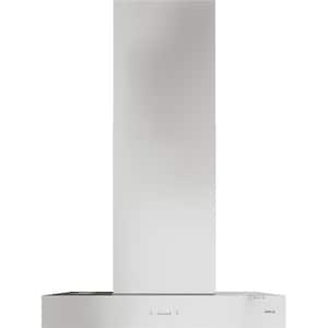 Roma Groove 30 in. 600 CFM Convertible Wall Mount Range Hood with LED Lighting in Stainless Steel