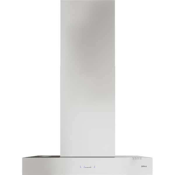 Zephyr Roma Groove 30 in. 600 CFM Convertible Wall Mount Range Hood with LED Lighting in Stainless Steel
