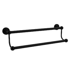 Waverly Place Collection 24 in. Double Towel Bar in Matte Black