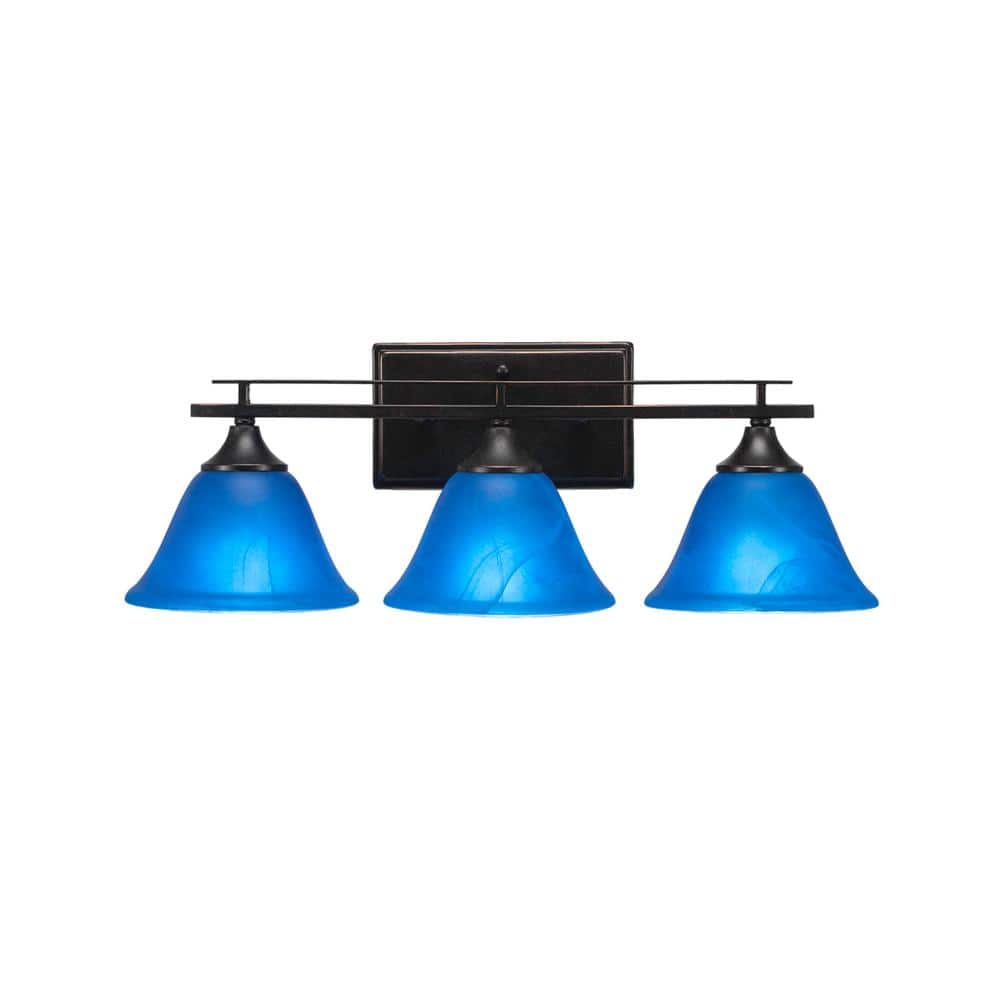 Ontario 21.5 in. 3-Light Dark Granite Vanity Light