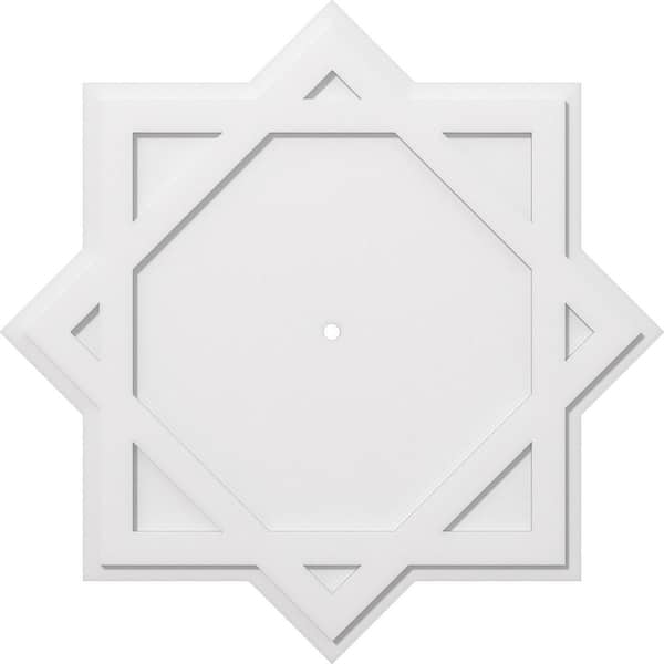 Ekena Millwork 1 in. P X 22-1/4 in. C X 40 in. OD X 1 in. ID Axel Architectural Grade PVC Contemporary Ceiling Medallion