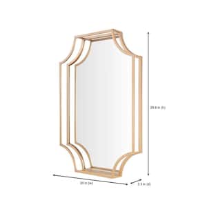 Medium Rectangle Gold Dimensional Classic Mirror with Deep-Set Frame (30 in. H x 20 in. W)