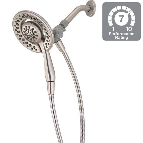 Delta In2ition Two-In-One 4-Spray Wall-Mount Hand Shower and Showerhead ...