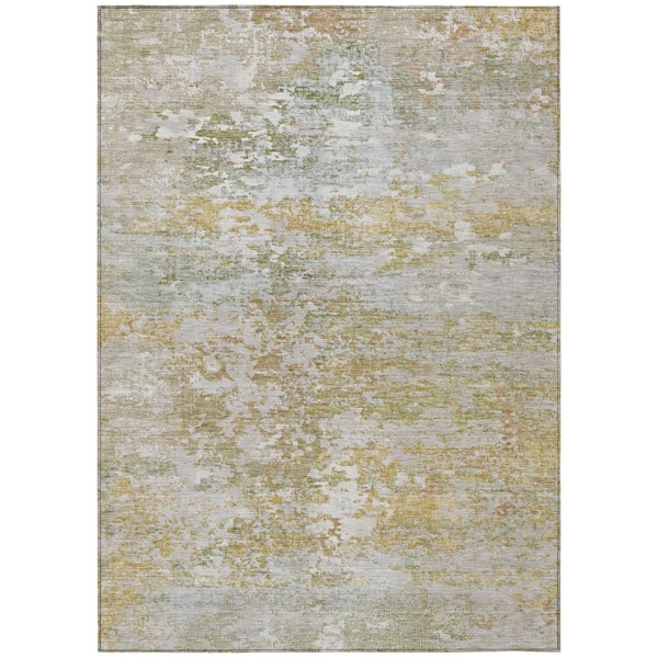 Chantille Machine Washable Indoor/Outdoor Abstract ACN1830 Sage 9 ft. x 12 ft. Accent Rug