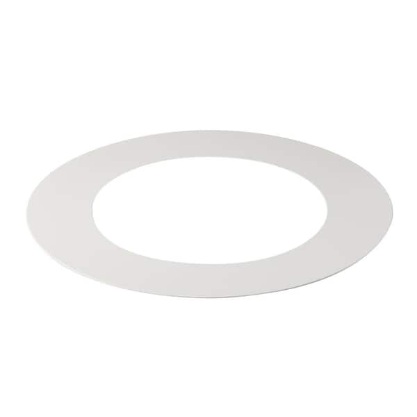 KICHLER Direct-to-Ceiling 5.5 in. to 8.4 in. White Universal Goof Ring for Recessed Lights