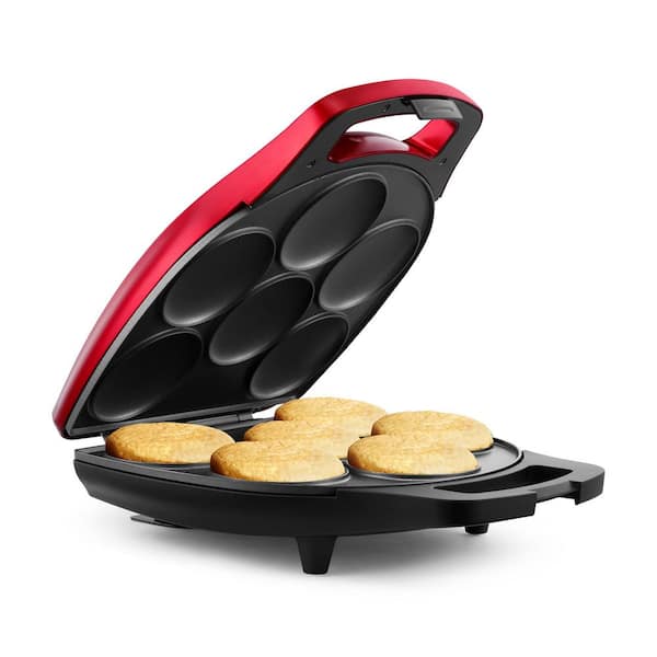 1200-Watt Metallic Red 6-Piece Arepa Maker