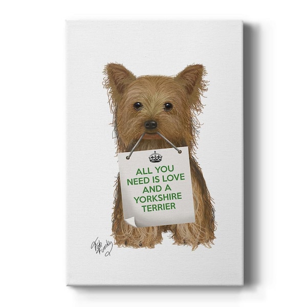 Wexford Home Love and Yorkshire Terrier By Wexford Homes Unframed Giclee Home Art Print 48 in. x 32 in.