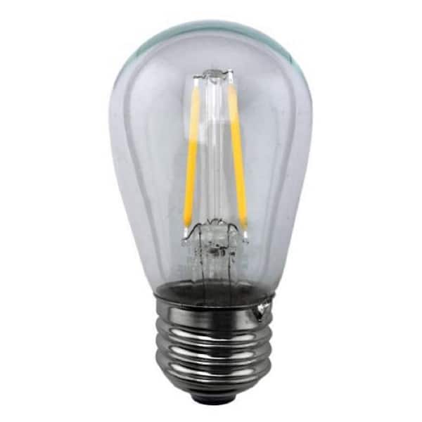 HALCO LIGHTING TECHNOLOGIES 25-Watt Equivalent 2-Watt S14 Non-Dimmable LED Antique Vintage Style Clear Sign Light Bulb 81139