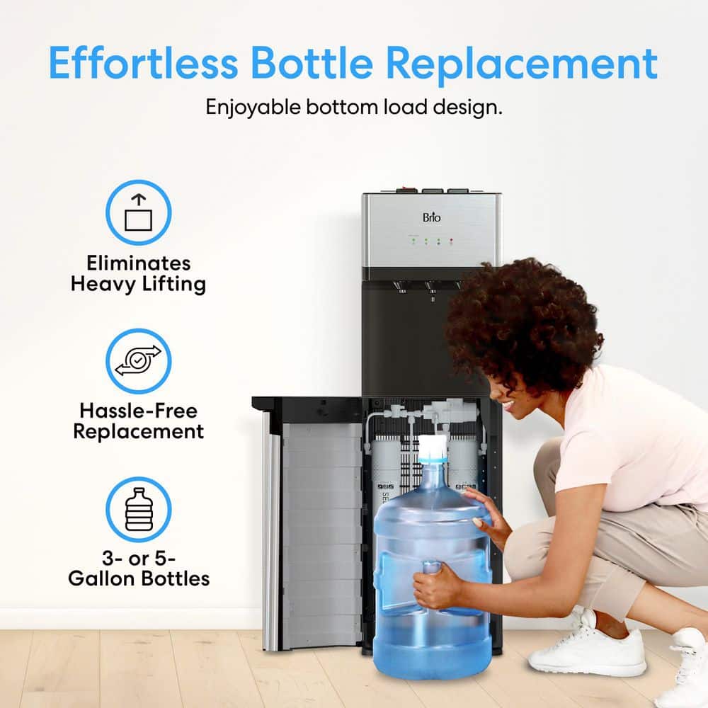 Stainless Steel Bottom Loading Tri-Temperature Water Dispenser