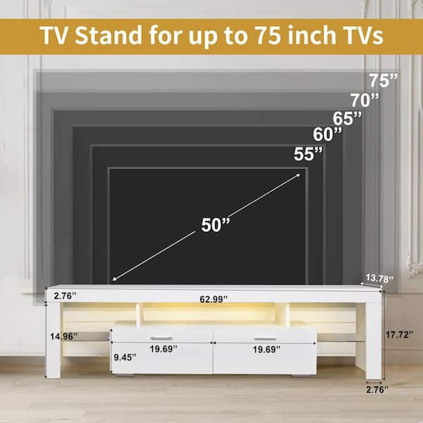 Tv stand size for 75 inch tv discount