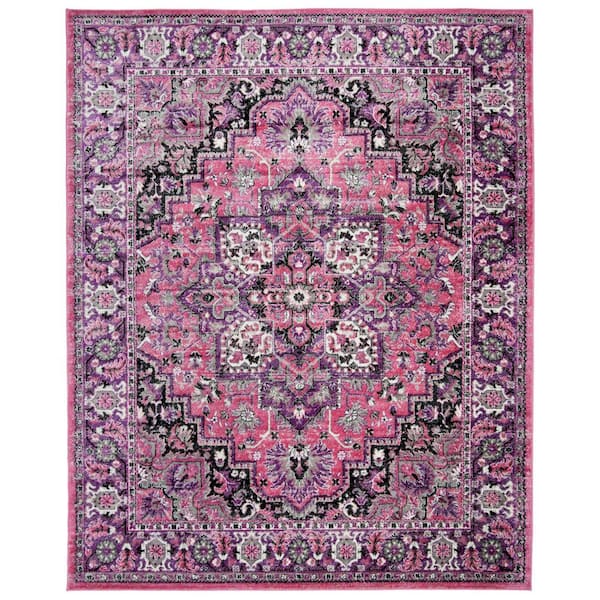 SAFAVIEH Skyler Pink/Ivory 9 ft. x 12 ft. Border Area Rug