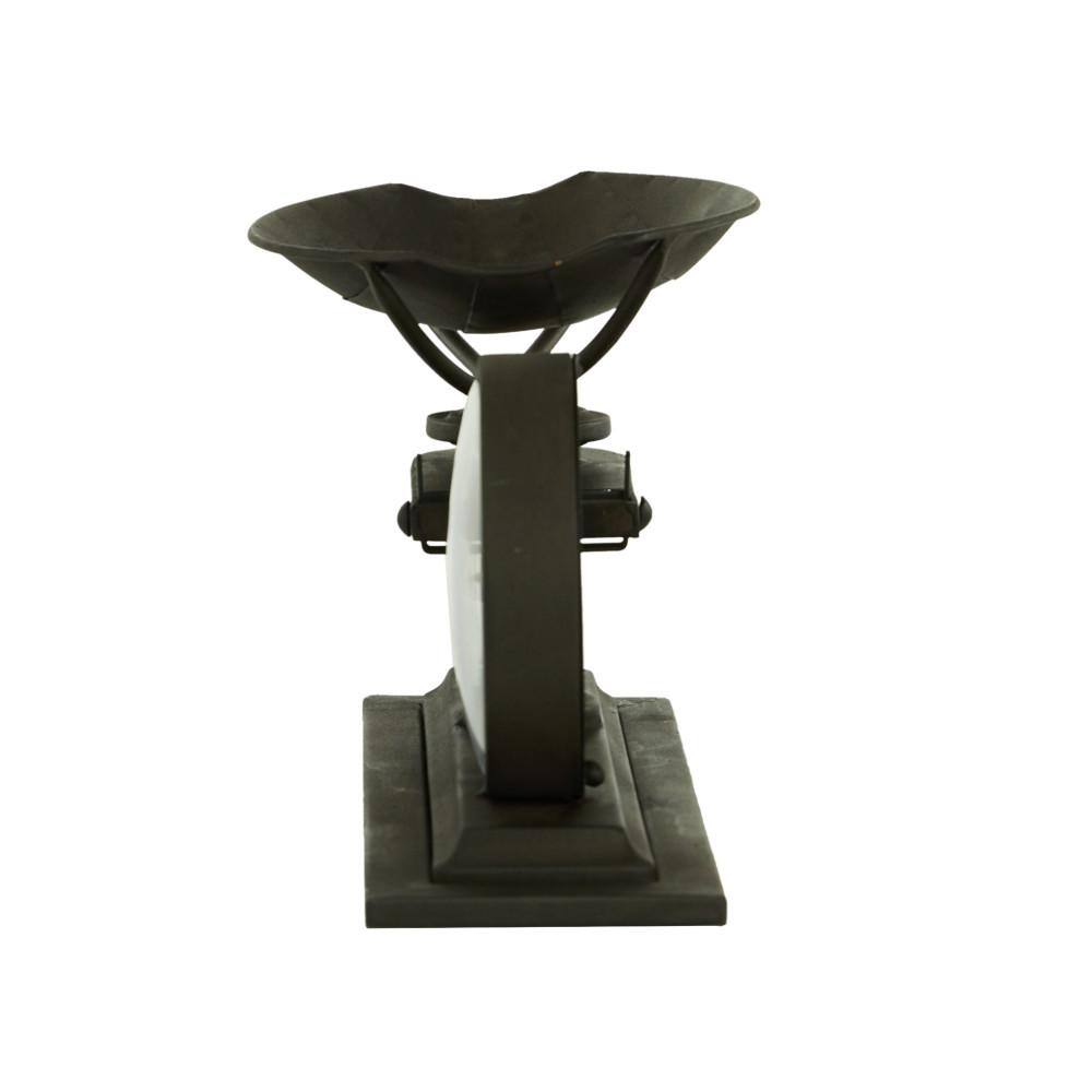 Vintage Black Metal Analog Tabletop Scale Clock