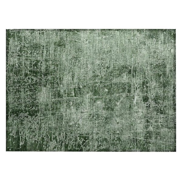 Emerald 2 ft. x 3 ft. Woven Abstract Rectangle Indoor/Outdoor Area Rug