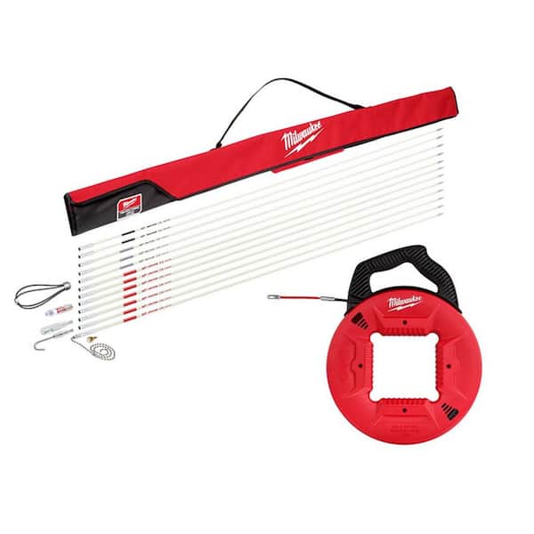 60 ft. Fiberglass Fish Stick Low/Mid/High Flex Combo Kit with 50 ft. Polyester Fish Tape with Flexible Metal Leader